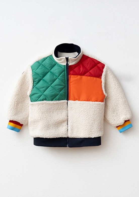 HARİBO - P101 Unisex Çocuk Turuncu Polar Ceket