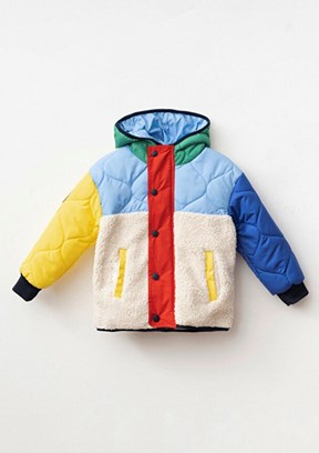 HARİBO - P103 Unisex Çocuk Mavi Polar Mont