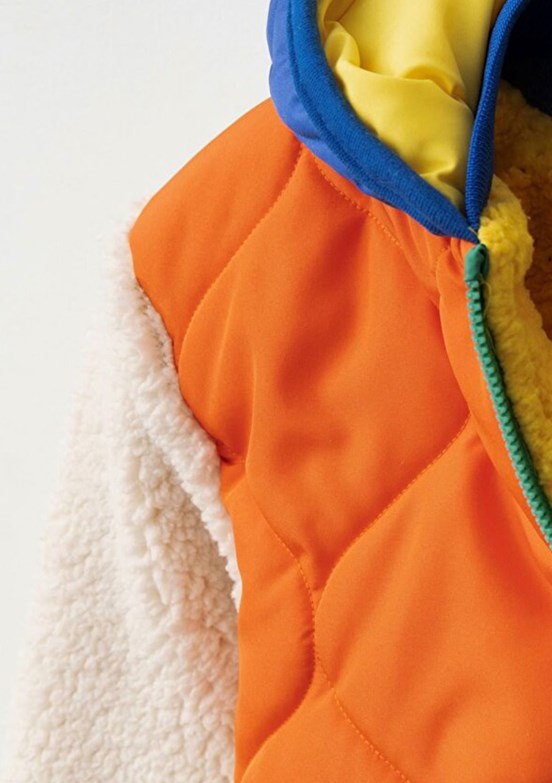 HARİBO - P415 Unisex Çocuk Turuncu Polar Mont