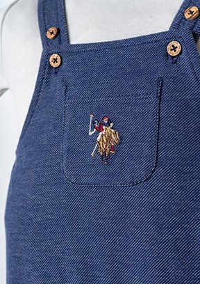 US POLO ASSN - USB2891 Erkek Bebek Mavi Salopet Şort
