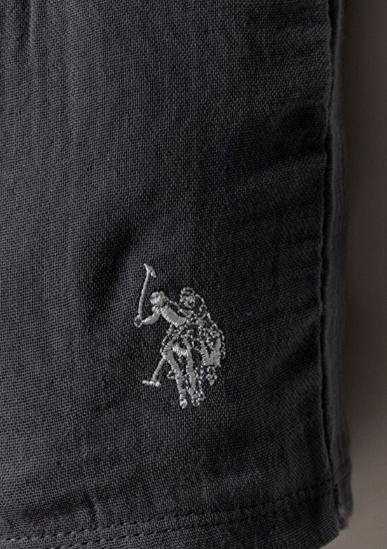 US POLO ASSN - USB2883 Erkek Bebek Gri Şortlu İkili Takım