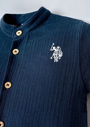 US POLO ASSN - USB2883 Erkek Bebek Lacivert Şortlu İkili Takım
