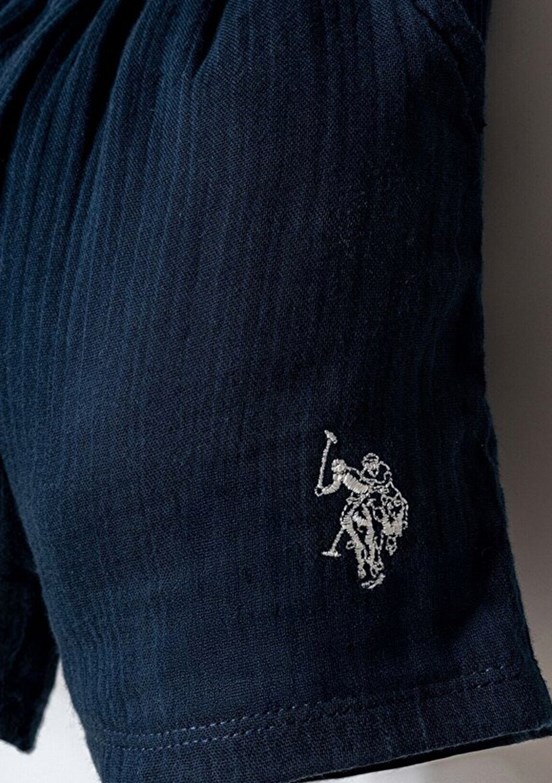 US POLO ASSN - USB2883 Erkek Bebek Lacivert Şortlu İkili Takım