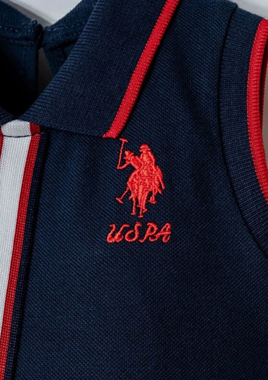 US POLO ASSN - USB2960 Kız Bebek Lacivert Basic Elbise