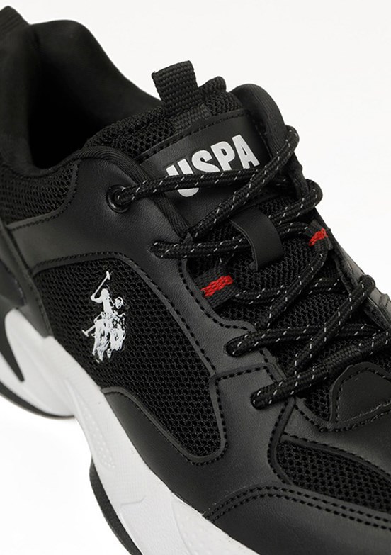 US POLO ASSN 6P Maybe Wmn - A10220371712010 Kadın Siyah Sneaker Ayakkabı