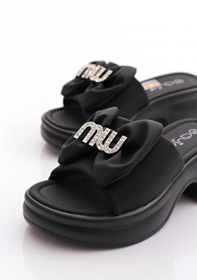 GUJA - 26Y453-1 Kadın Siyah Casual Terlik