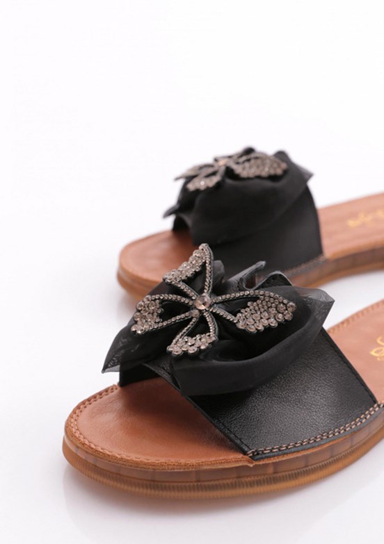 GUJA - 26Y460-11 Kadın Siyah Casual Terlik