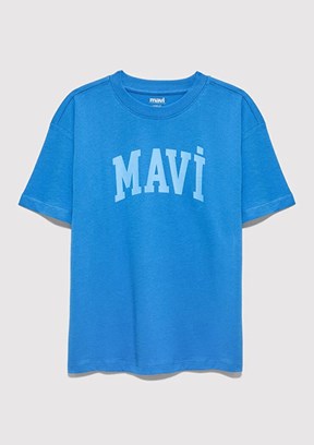 MAVİ - M6610484-71102 Erkek Çocuk Pembe Baskılı T-Shirt