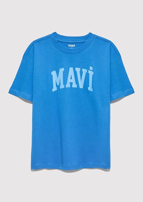 MAVİ - M6610484-71102 Erkek Çocuk Pembe Baskılı T-Shirt
