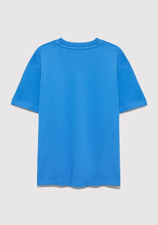 MAVİ - M6610484-71102 Erkek Çocuk Pembe Baskılı T-Shirt