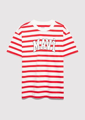 MAVİ Mavi Logolu - M6610251-91366 Erkek Çocuk Kırmızı Baskılı T-Shirt