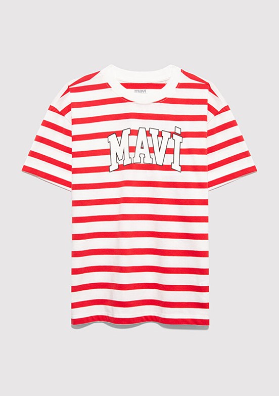 MAVİ Mavi Logolu - M6610251-91366 Erkek Çocuk Kırmızı Baskılı T-Shirt