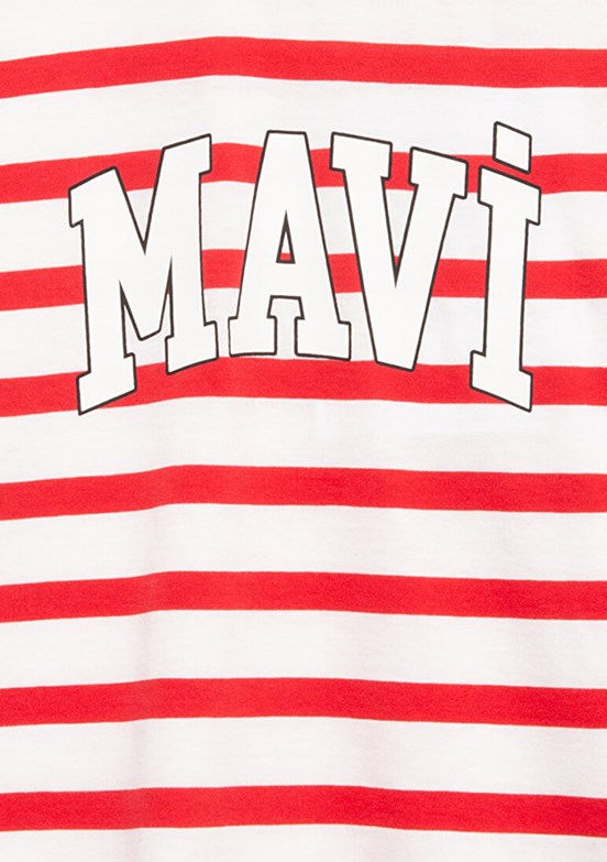 MAVİ Mavi Logolu - M6610251-91366 Erkek Çocuk Kırmızı Baskılı T-Shirt