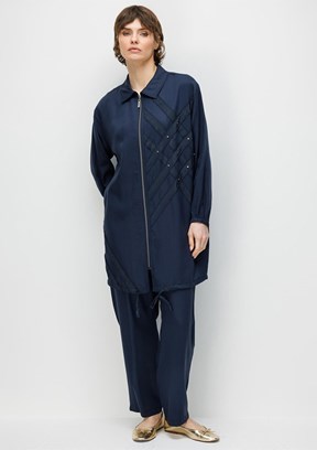 MİCCA - 261821M Pant Kadın Lacivert Pantolon Takım