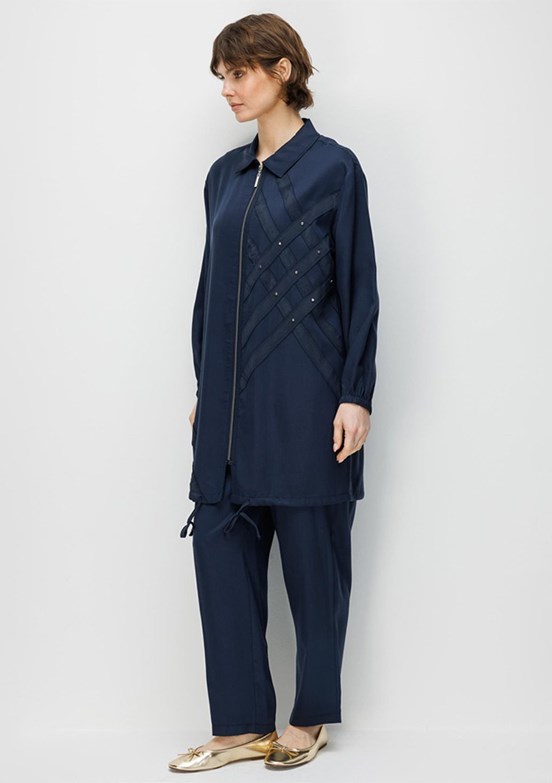MİCCA - 261821M Pant Kadın Lacivert Pantolon Takım