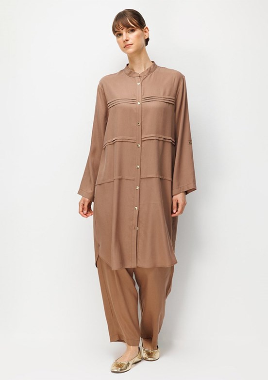 MİCCA - 261826M Pant Kadın Kahverengi Pantolon Takım