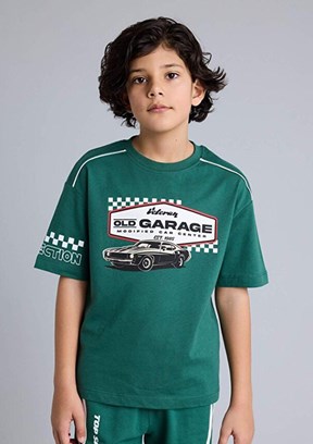 DEFACTO - H0979A8DFA Erkek Çocuk Yeşil Kısa Kol T-Shirt