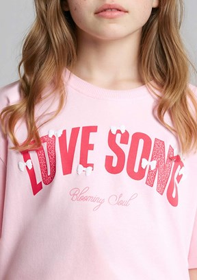 DEFACTO - G1776A8DFB1 Kız Çocuk Pembe Kısa Kol T-Shirt