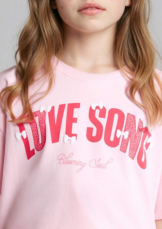 DEFACTO - G1776A8DFB1 Kız Çocuk Pembe Kısa Kol T-Shirt