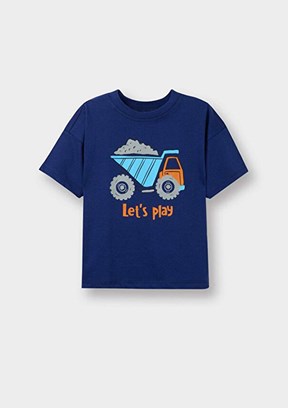 DEFACTO - G5897A5DFA Erkek Bebek Lacivert Kısa Kol T-Shirt
