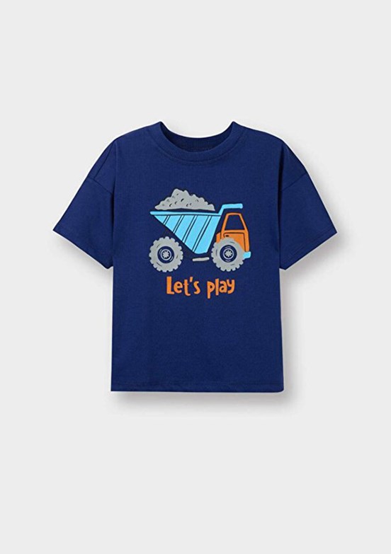 DEFACTO - G5897A5DFA Erkek Bebek Lacivert Kısa Kol T-Shirt