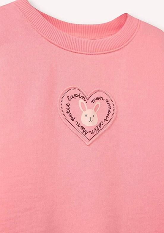 DEFACTO - G7501A5DFA Kız Bebek Pembe Dokuma Sweatshirt