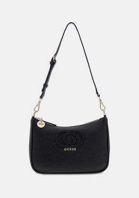 GUESS isola Shoulder Bag - HWBG9905180 Kadın Siyah Omuz Çantası