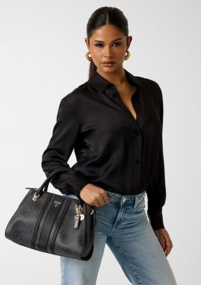 GUESS Noelle II - HWSS9672070 Kadın Antrasit El Çantası