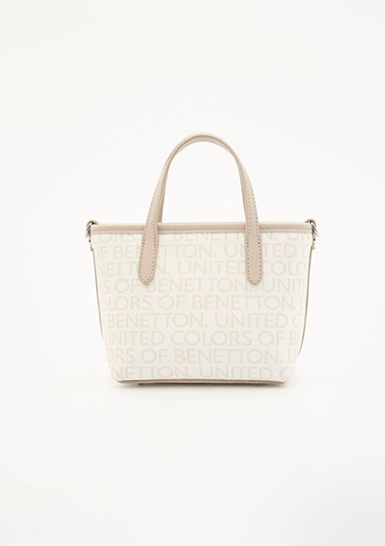 BENETTON - BNT_1794 Kadın Beyaz-Taş Kol Çantası