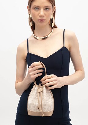 BENETTON - BNT_1796 Kadın Bej El Çantası