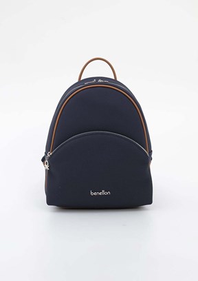 BENETTON - BNT_1824 Kadın Lacivert-Camel Sırt Çantası
