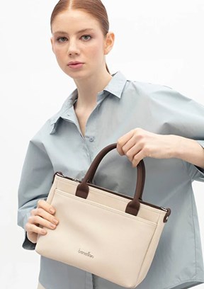BENETTON - BNT_1829 Kadın Bej - Kahverengi Kadın Kol Çantası