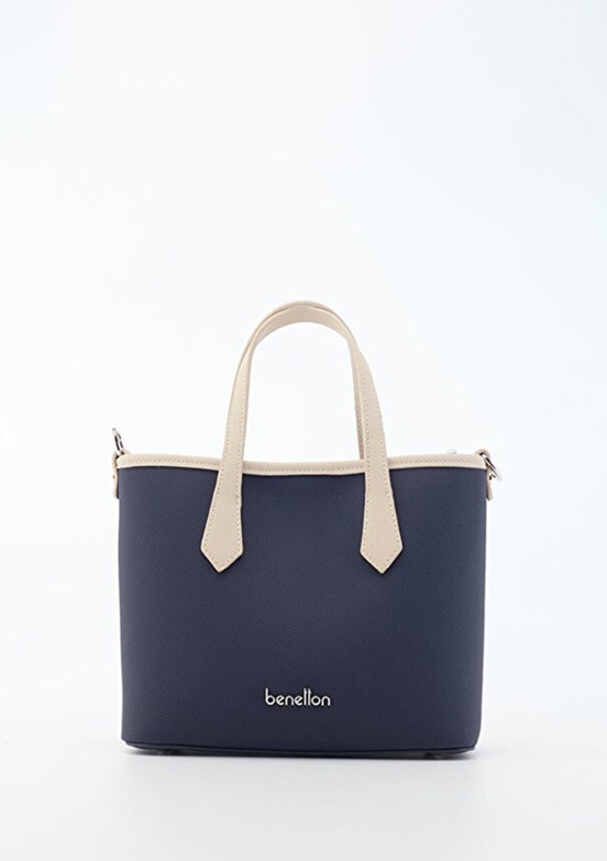 BENETTON - BNT_1835 Kadın Lacivert/Bej Kol Çantası