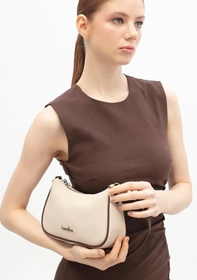 BENETTON - BNT_1836 Kadın Bej/Kahve Çapraz Çanta