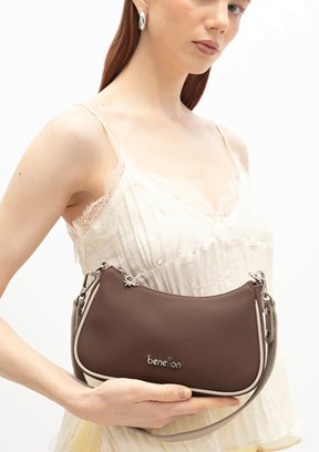 BENETTON BNT 1836 Kadın Kahve/Taş Çapraz Çanta