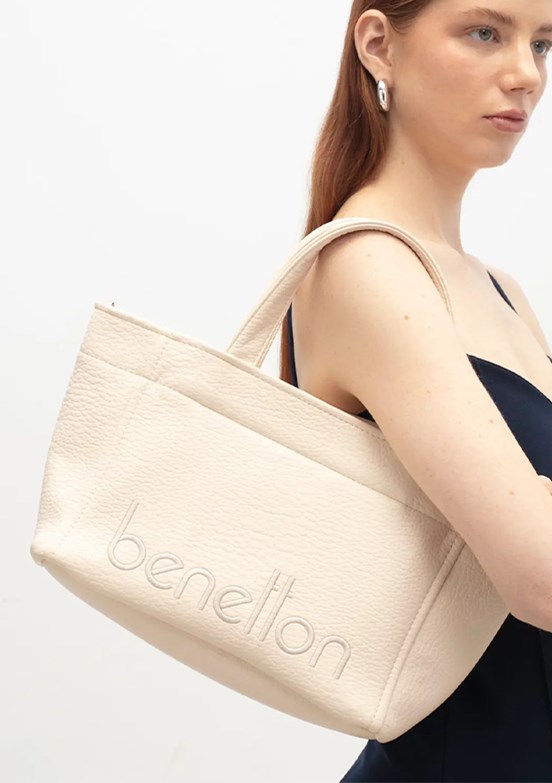 BENETTON - BNT 184 Kadın Bej Kol Çantası