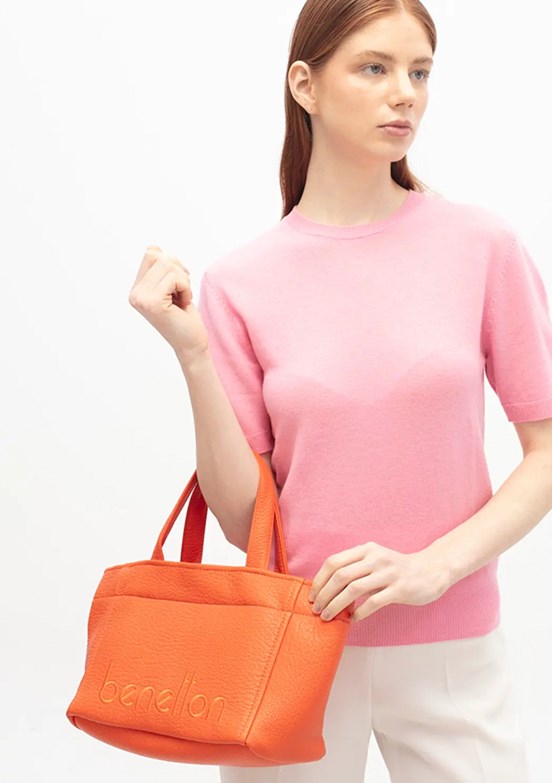 BENETTON BNT 1844 Kadın Turuncu Kol Çantası