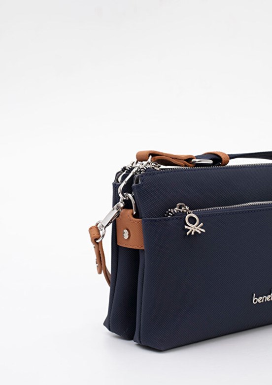 BENETTON - BNT_1846 Kadın Lacivert/Camel Kol Çantası