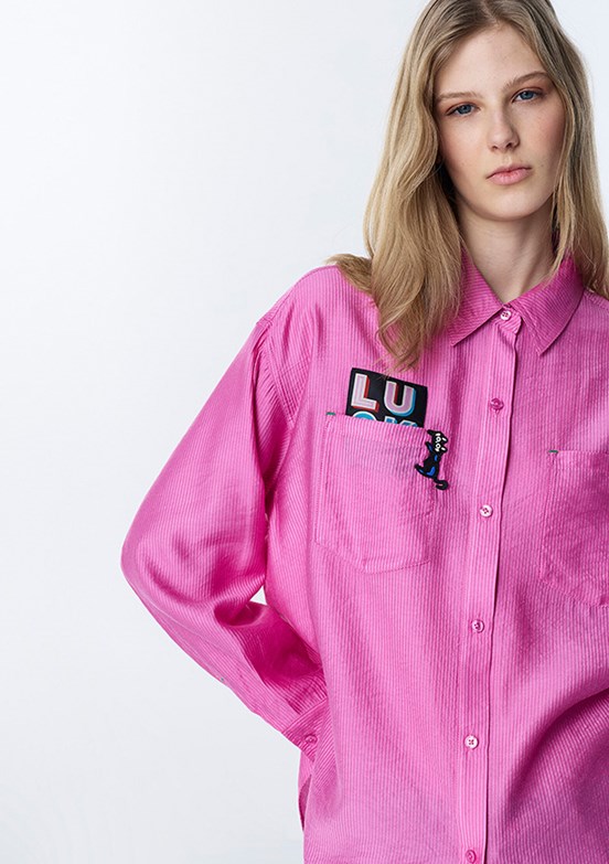 TWİST - TS1260025159 Kadın Pembe Uzun Kol Gömlek