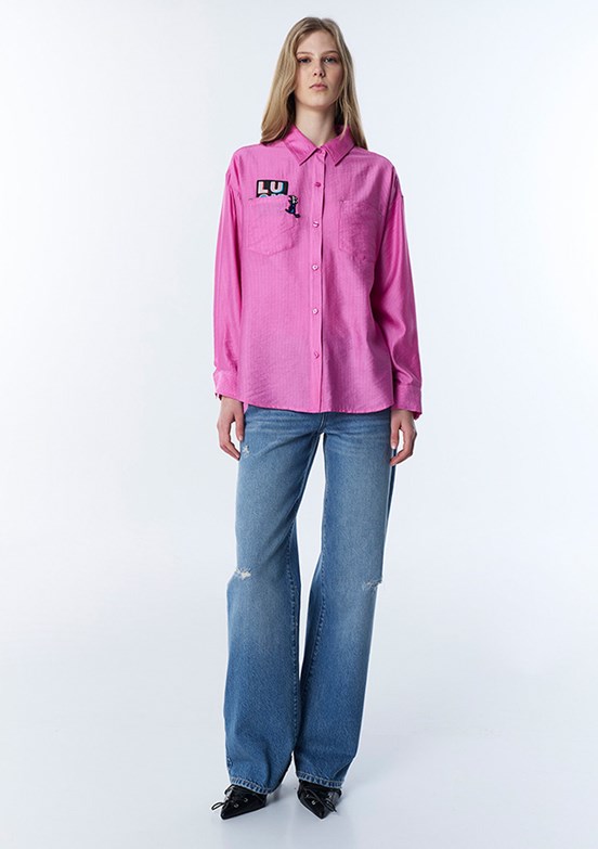 TWİST - TS1260025159 Kadın Pembe Uzun Kol Gömlek