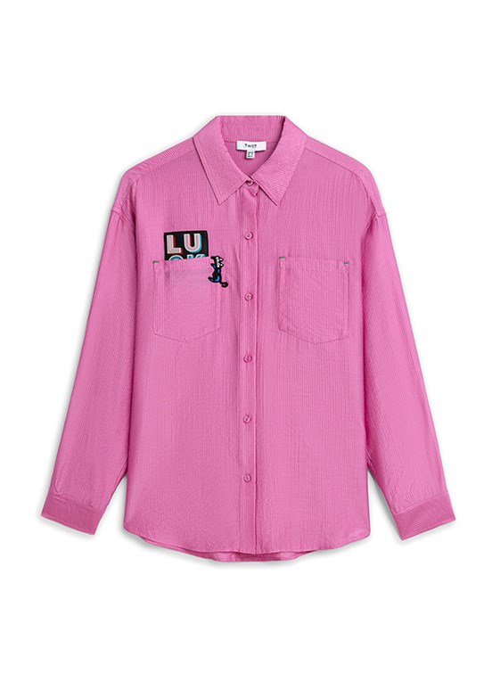TWİST - TS1260025159 Kadın Pembe Uzun Kol Gömlek
