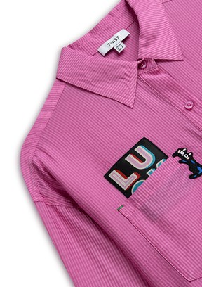 TWİST - TS1260025159 Kadın Pembe Uzun Kol Gömlek