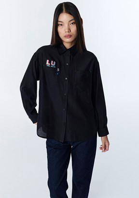 TWİST - TS1260025159 Kadın Siyah Uzun Kol Gömlek