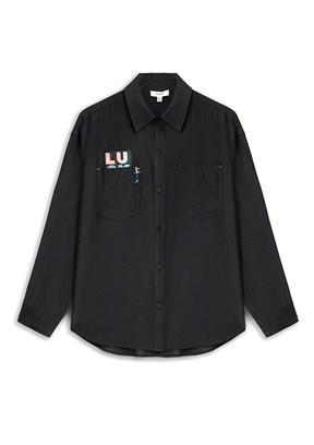 TWİST - TS1260025159 Kadın Siyah Uzun Kol Gömlek