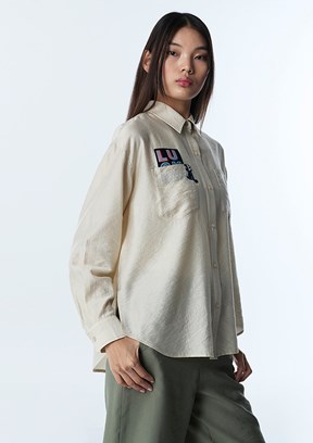 TWİST - TS1260025159 Kadın Bej Uzun Kol Gömlek