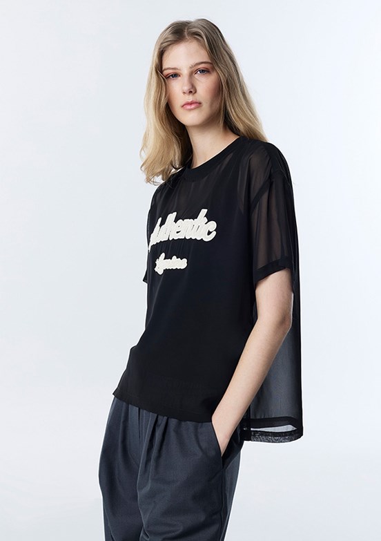 TWİST - TS1260006082 Kadın Siyah Baskılı Bluz