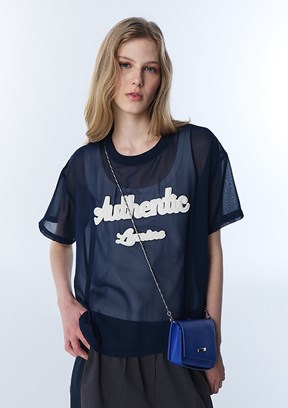 TWİST - TS1260006082 Kadın Lacivert Baskılı Bluz