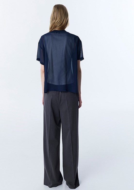 TWİST - TS1260006082 Kadın Lacivert Baskılı Bluz
