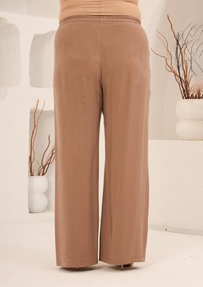 RMG - 1857 Kadın Kahverengi Normal Bel Pantolon