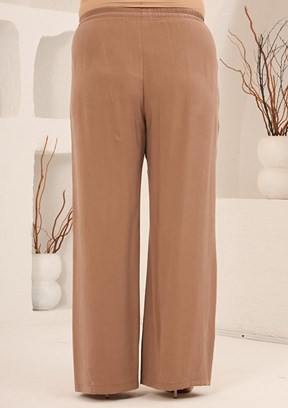 RMG - 1857 Kadın Kahverengi Normal Bel Pantolon